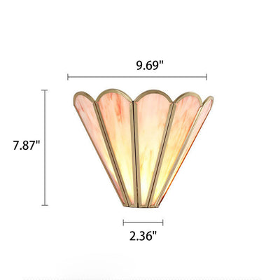 Nordic Minimalist Brass Glass 1-Light Wall Sconce Lamp