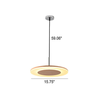 Nordic Creative Round Flying Saucer Flat LED Pendant Light