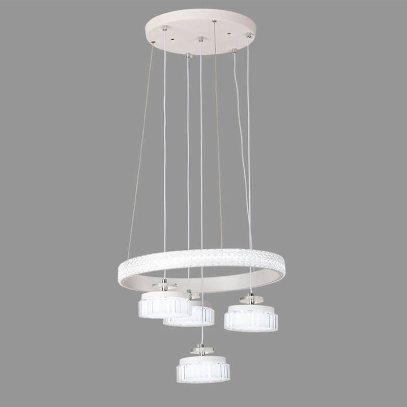 ثريا LED من الألومنيوم والحديد المطاوع بتصميم حديث وبسيط 