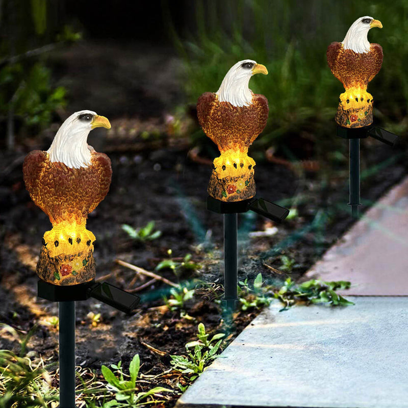 Solar Resin Eagles Outdoor Waterproof LED Garden Decorative Landscape Light