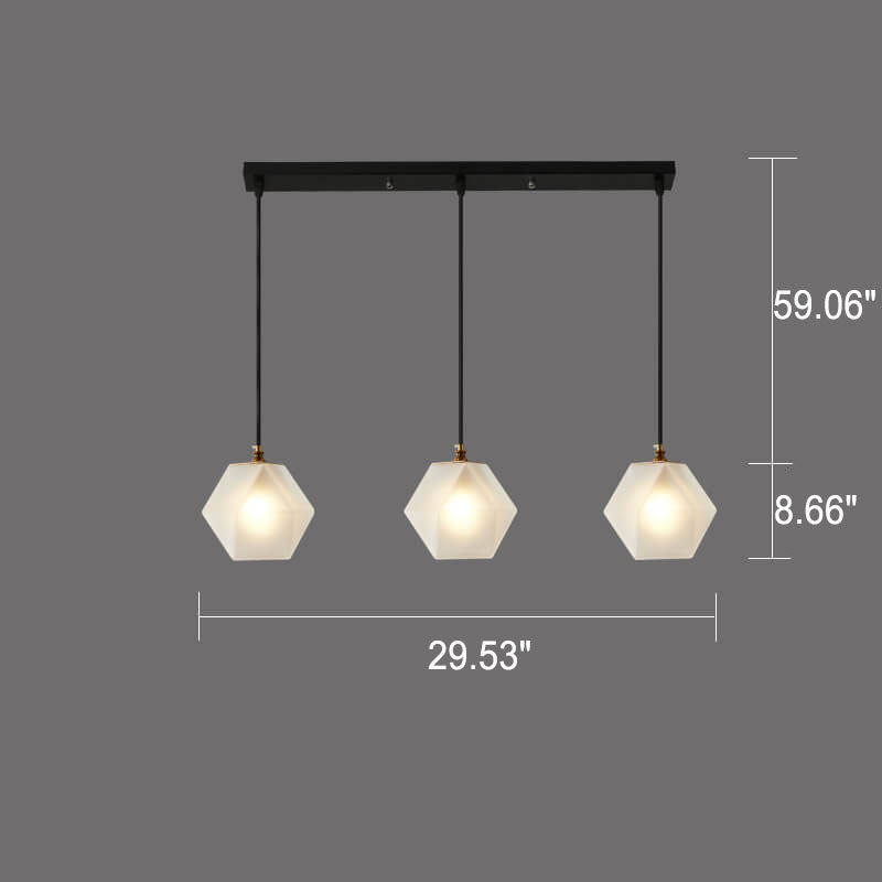 Nordic Light Luxus-Kronleuchter aus Schmiedeeisenglas mit 1/3-Leuchte