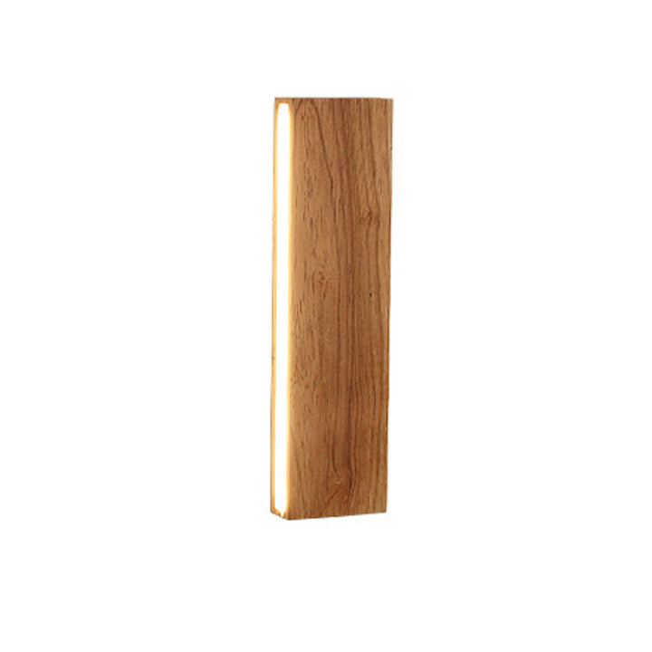Applique murale à bande LED en bois massif simple 