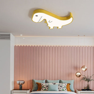 Cartoon Creative Metal Dinosaur LED Flush Mount Ceiling Light