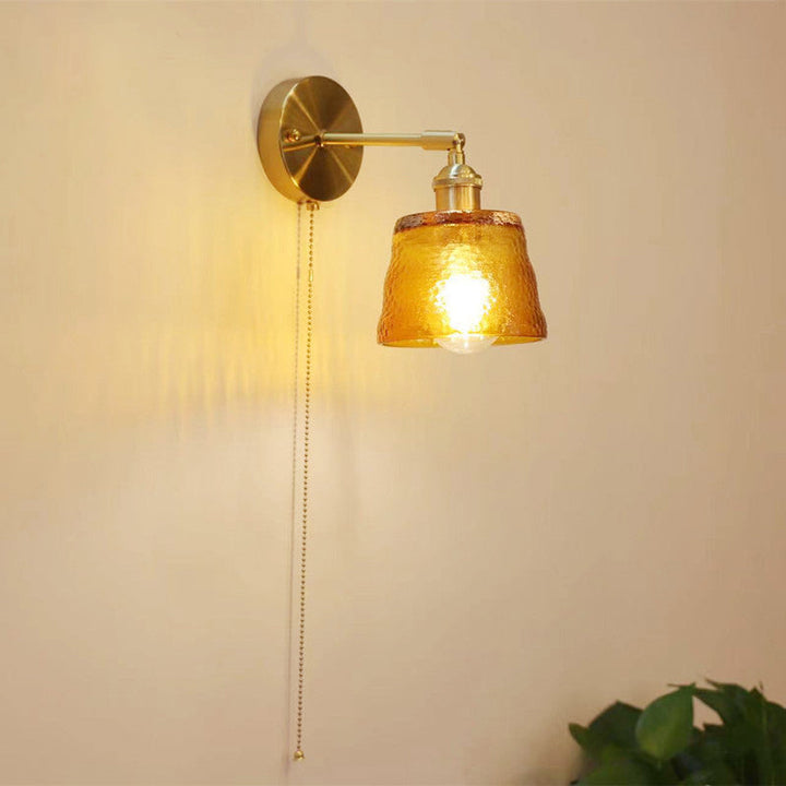 Applique murale à 1 lumière avec fermeture éclair créative en verre moderne nordique 