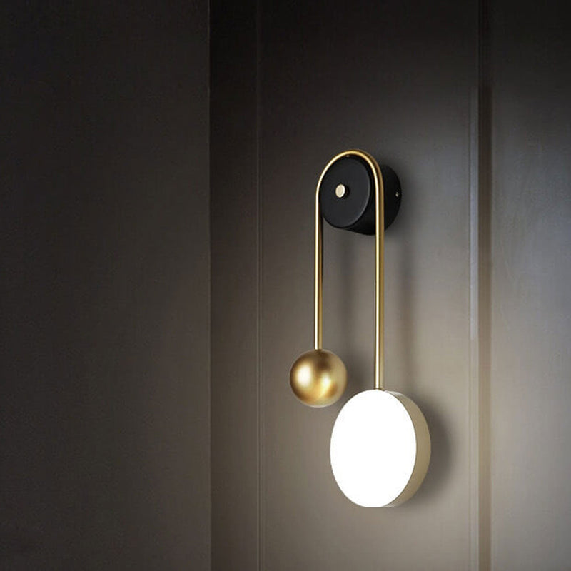 Nordic Luxury Gold U-shaped Iron Acrylic LED Wall Sconce Lamp