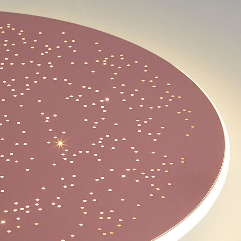 Nordic Starry Disc Acrylic Iron LED Flush Mount Ceiling Light