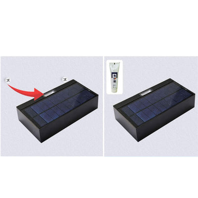 Lámpara de Aplique de Pared LED de Control Remoto Solar de Vidrio de Aleación de Aluminio para Exteriores 