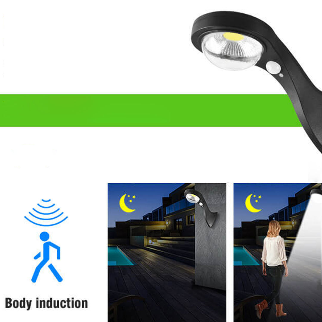 Solar Garden Body Induktionsbeleuchtung Wasserdicht COB Außenleuchte Wandleuchte Lampe 