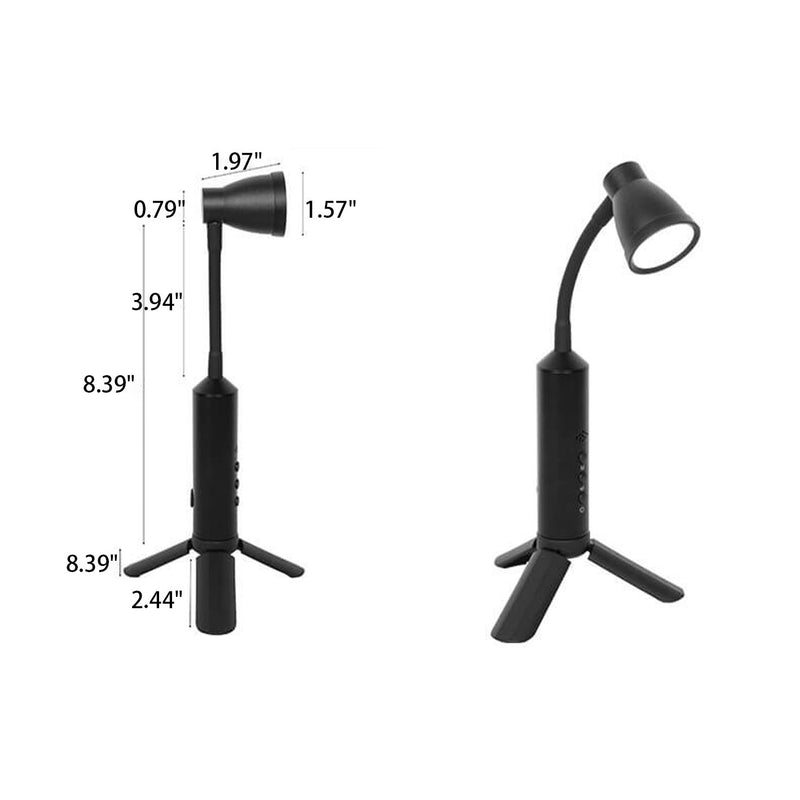 Moderne schwarze Metall-Typ-C LED tragbare Tischlampe 