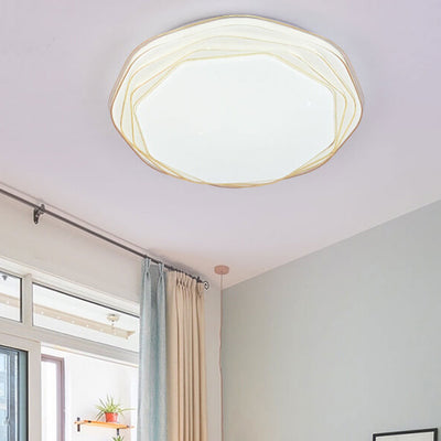 Moderne, minimalistische, kreative, runde LED-Deckenleuchte aus Schmiedeeisen