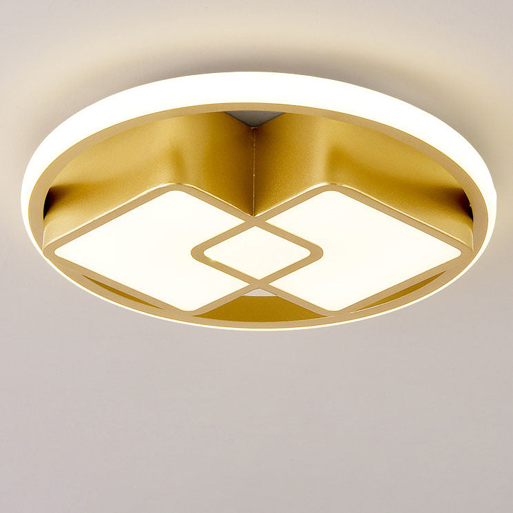 Nordic Light Luxury Square Round LED Flush Mount Lighting