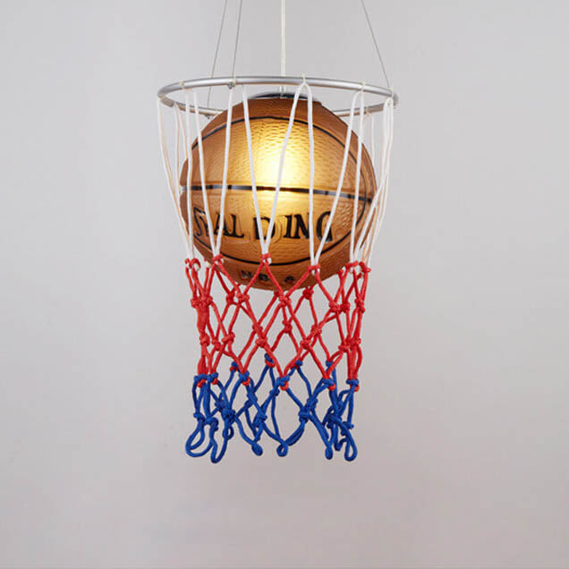 Lámpara colgante de baloncesto retro creativo de 1 luz 