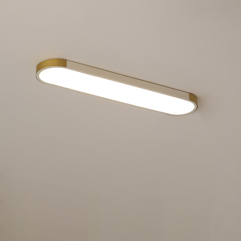 Moderne, minimalistische, rechteckige LED-Deckenleuchte mit rechteckigem Ring 