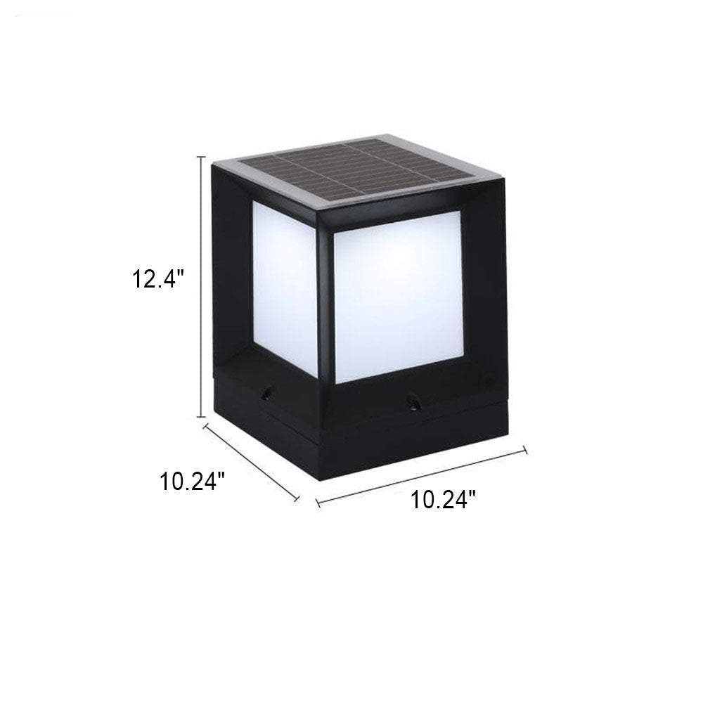 Modern Simple Solar Quadrupole Waterproof Outdoor Garden Column Post Head Light