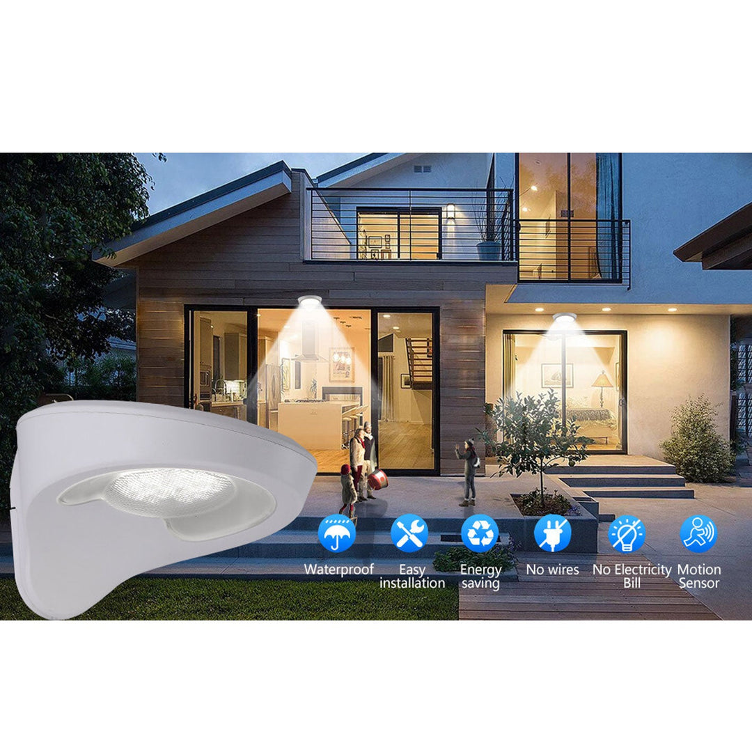 Solar Kreative Runde PC LED Outdoor Garage Wandleuchte 