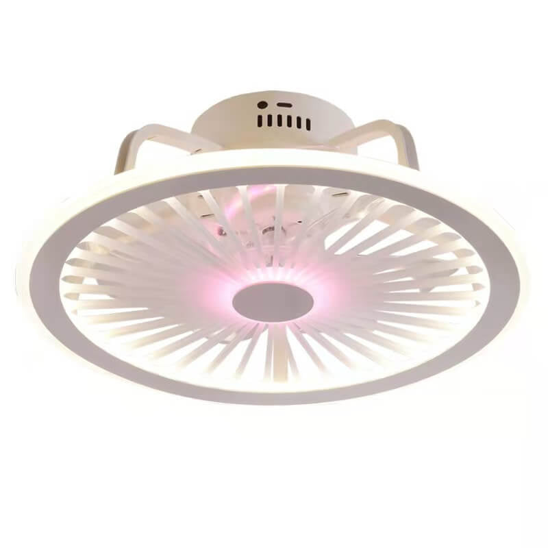 Modern Clear Acrylic LED Flush Mount Ceiling Fan Light