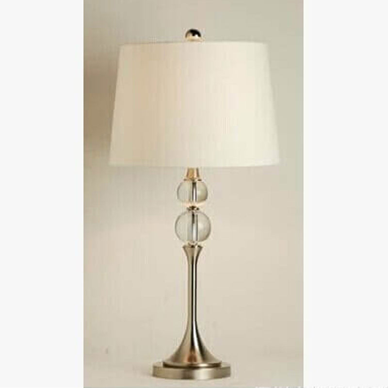 Lampe de Table 1 Lumière Design de Base en Cristal à Double Perle Simple Nordique 