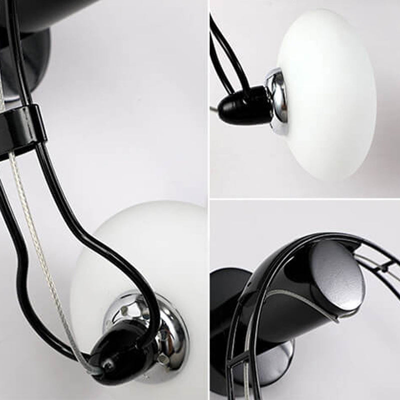 Modern Glass Creative Headphone Design 2-Light Wall Sconce Lamp