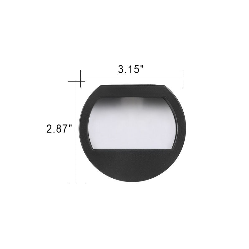 Einfaches Solar-Edelstahl-3-LED-Gartenstufenlicht für den Außenbereich 