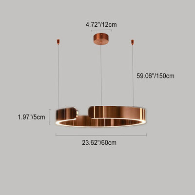 Modern Minimalist Round Stainless Steel LED Pendant Light