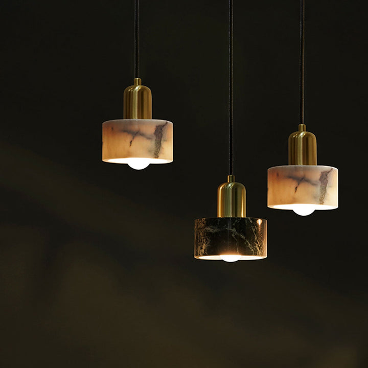 Suspension Luminaire en Métal et Marbre de Luxe Moderne à 1 Lumière 