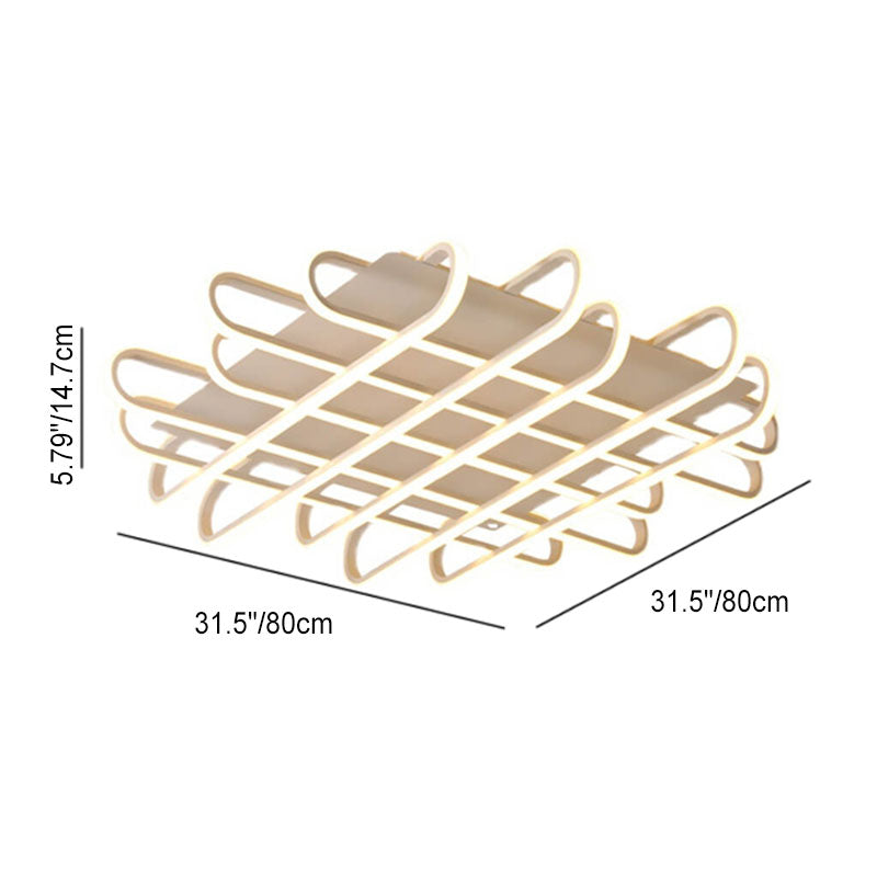 Moderne minimalistische Waffeleisen Acryl Silikon LED-Deckenleuchte 