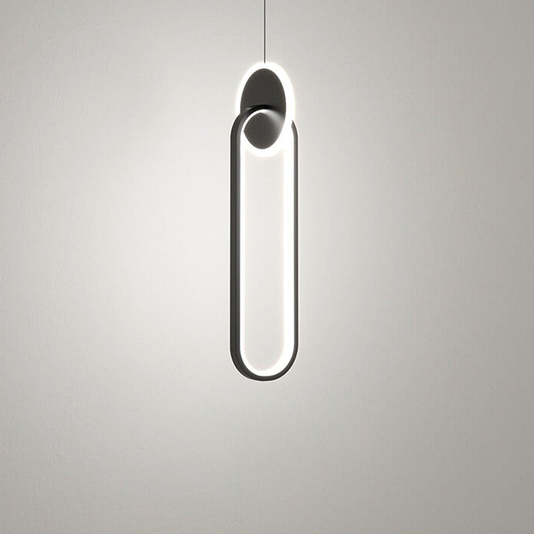 Suspension LED avec boucle noire créative nordique 