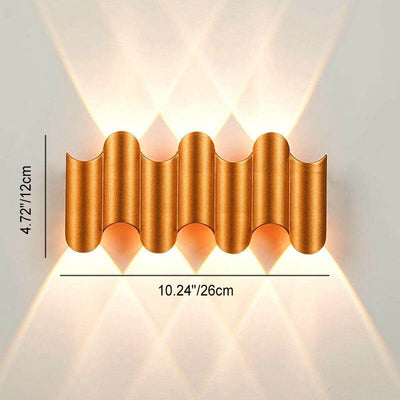 مصباح حائط مقاوم للماء LED بتصميم عمود منحني بسيط وإبداعي للاستخدام الخارجي 