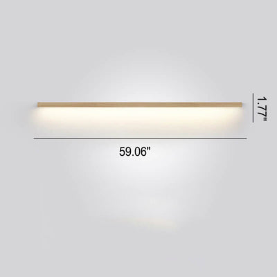 Japanese Simple Solid Wood Strip LED Wall Sconce Lamp
