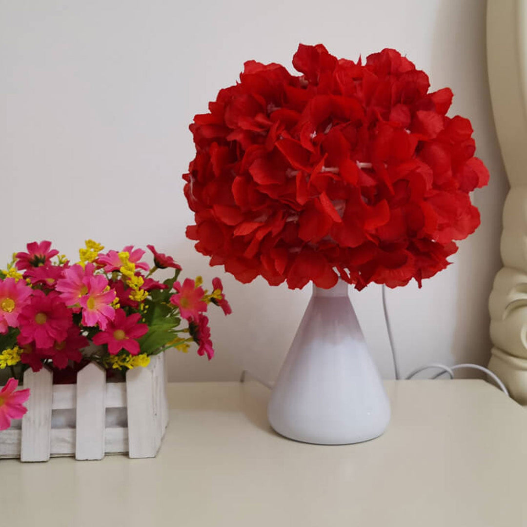 Simulation de tissu Gourd Flower Bouquet Design Lampe de table à 1 lumière 