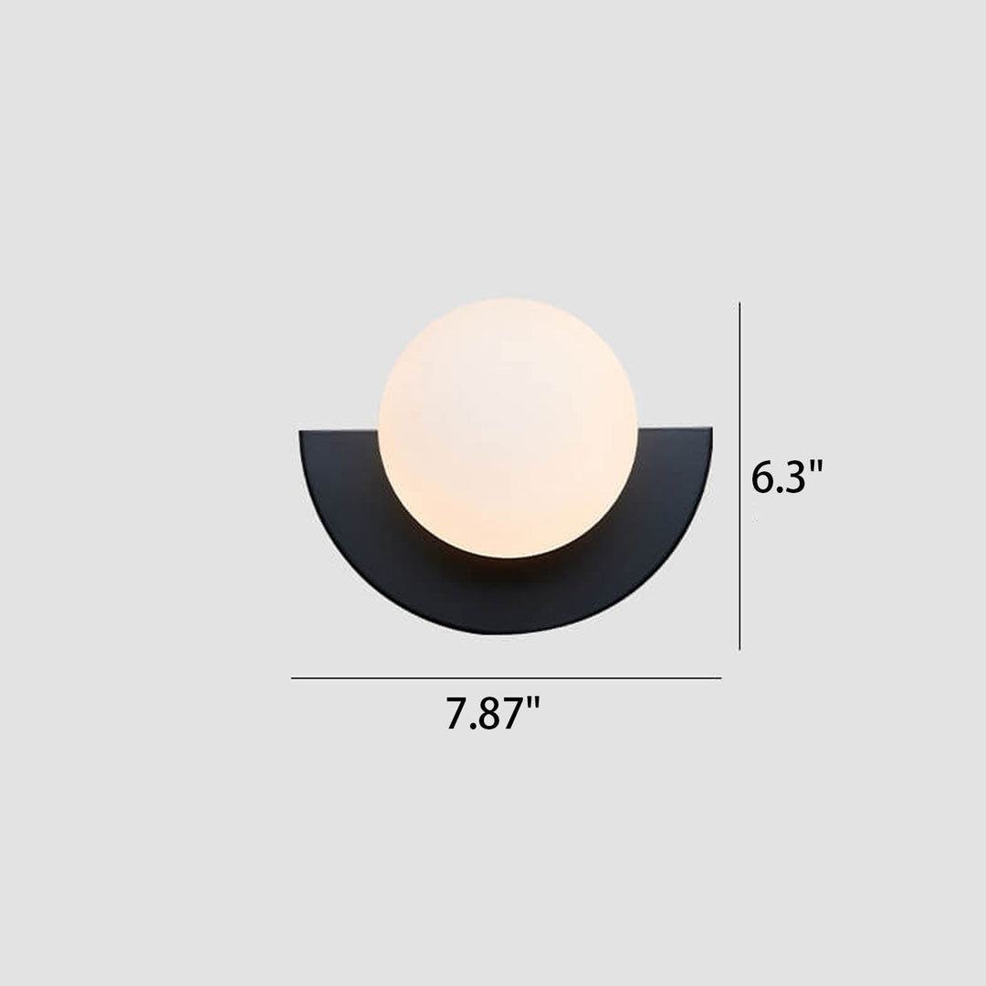 Moderne minimalistische Glas-Kugelförmige bunte Halbkreis-Design 1-Licht Wandleuchte 