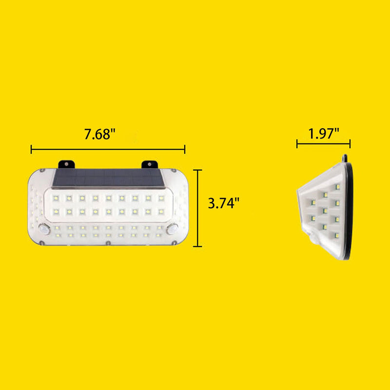 Lampe solaire extérieure à quatre côtés avec capteur humain, applique murale de jardin extérieure 