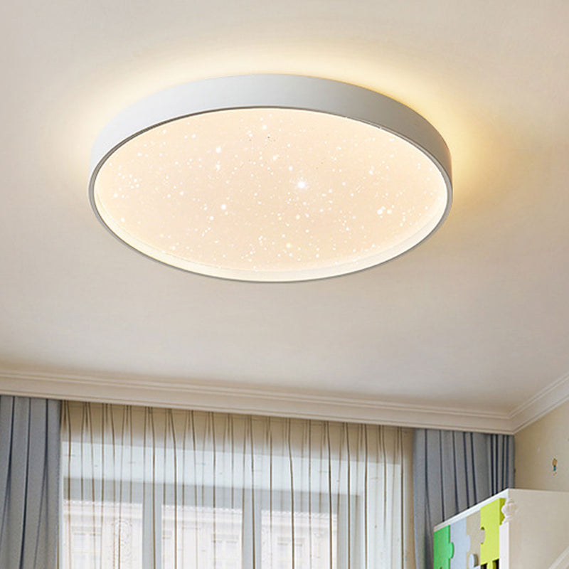 Minimalist Creative Star Empty Circular LED Iron Flush Mount Ceiling Light