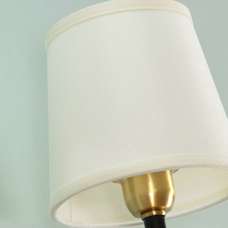 Modern American Brass Fabric 1/2 Light Wall Sconce Lamp