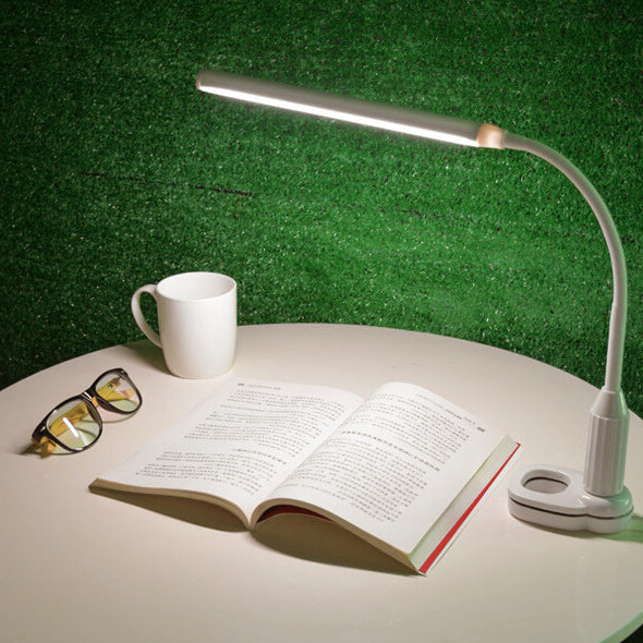 Lampe de table LED à clip réglable ABS moderne 