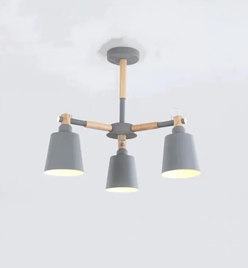 Nordische moderne Mode kreative Massivholz Macaron 3/6/8 Lichter Kronleuchter 