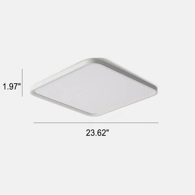 إضاءة LED مثبتة على السقف مستطيلة الشكل من الحديد والألمنيوم بتصميم حديث وبسيط 