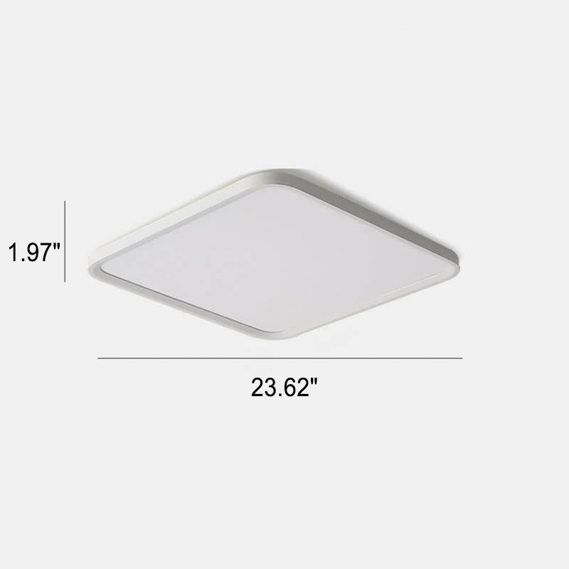 Modern Minimalist Rectangular Iron Aluminum LED Flush Mount Lighting