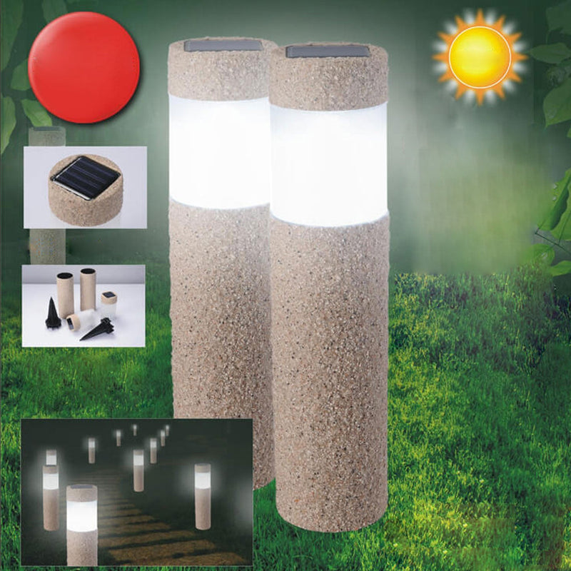 Outdoor Solar Stone LED Lawn Ground Insert Path Landscape Light