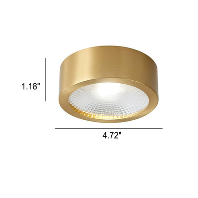 Nordic Light Luxury All Copper Ultra-thin LED Flush Mount Light