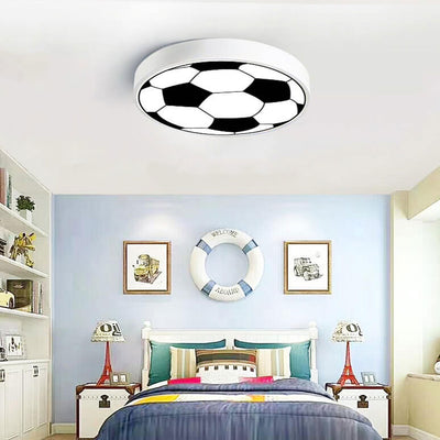 Cartoon Creative Round Football LED Kids Deckenleuchte für bündige Montage