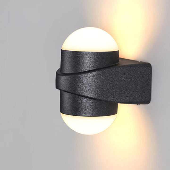 Lampe murale étanche pour patio avec applique LED en forme de cylindre moderne et créative 