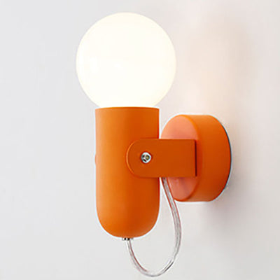 Nordic Creative Solid Color Round Head 1-Light Wall Sconce Lamp