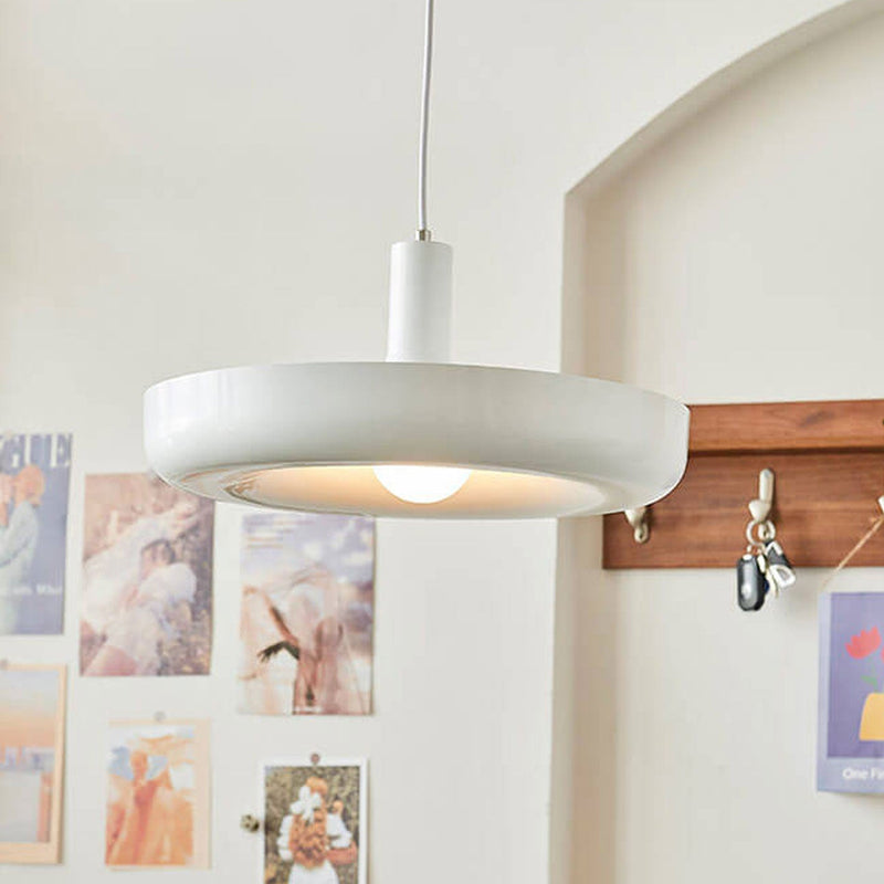 Nordic Minimalist UFO Metal Disc 1-Light Pendant Light