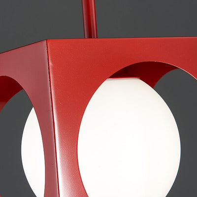 Industrial Iron Vintage Openwork Cube Wrap Ball Design 1-Light Pendant Light