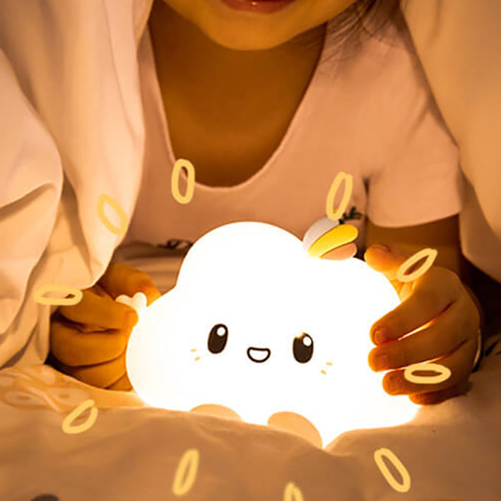 Lámpara de mesa LED de diseño moderno de nube creativa de silicona 