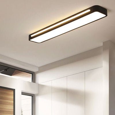 Nordic Minimalist Long LED Flush Mount Ceiling Light