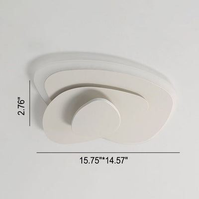 Nordic Simple Geometric Wrought Iron Acrylic LED Flush Mount Ceiling Light