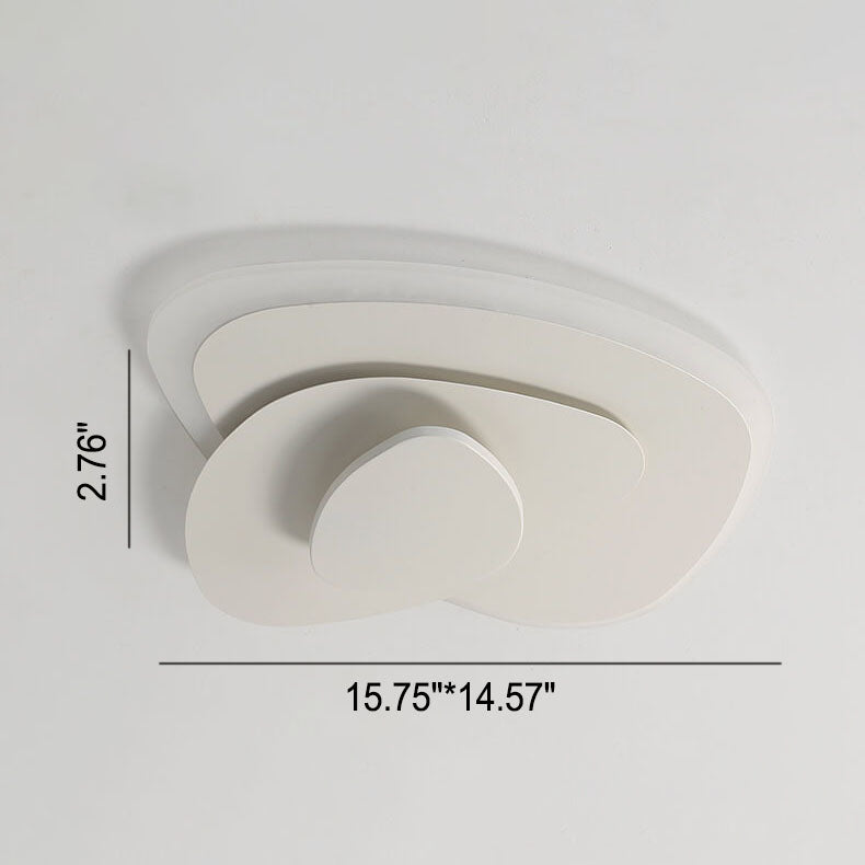 Nordic Simple Geometric Wrought Iron Acrylic LED Flush Mount Ceiling Light