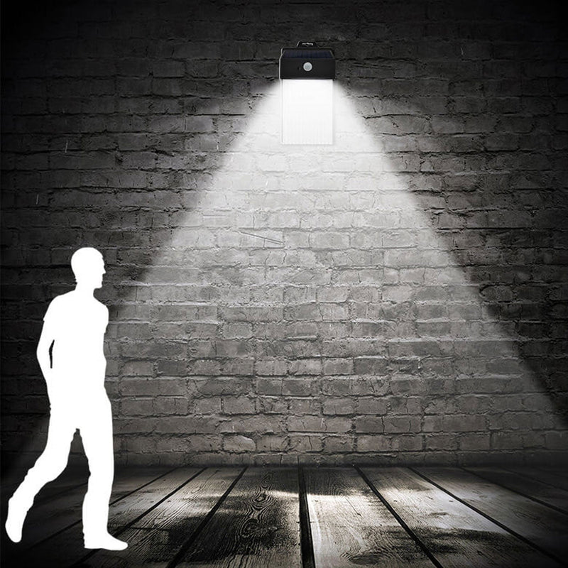 Lampe murale à détecteur solaire LED carrée pour jardin extérieur 